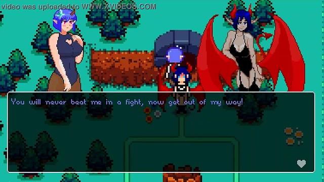 Doki Doki Tri-line [Hentai NSFW game] Ep2 lovely lesbian succubus not so romantic sex