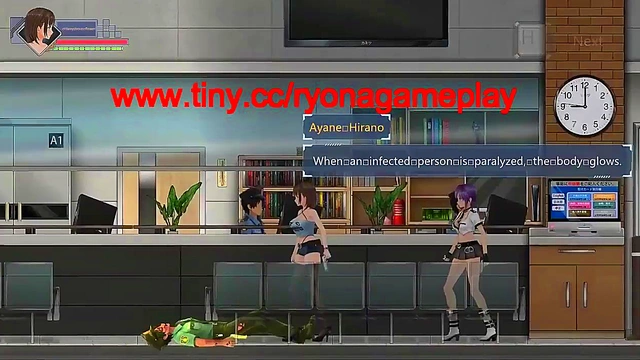 Female cop has sex with zombie men in Hot porn hentai game