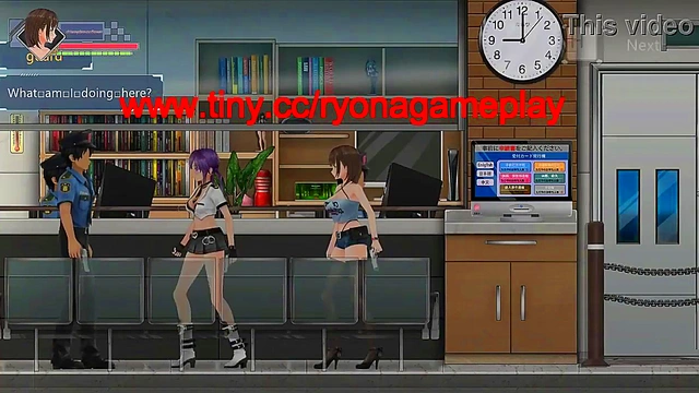 Female cop has sex with zombie men in Hot porn hentai game