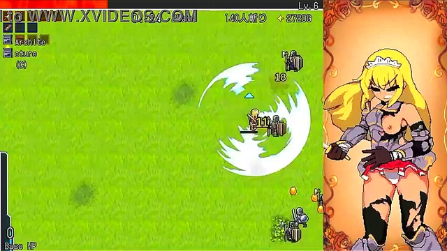 Warrior girl having sex with soldiers in Great Senka action rpg hentai game video