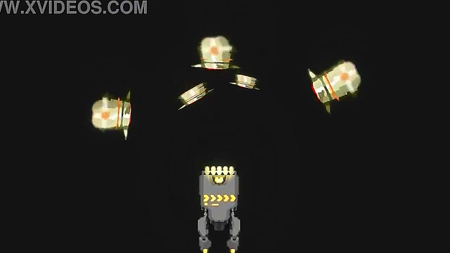 Cute lady has sex with robots men in Fatal flame erotic new hentai game video