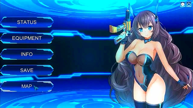 Cute lady has sex with robots men in Fatal flame erotic new hentai game video