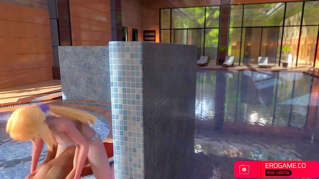 Hentai - blonde bikini girl just wants to serve you with all tricks