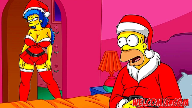 Christmas Present! Giving his wife as a gift to beggars! The Simptoons'Simpsons Hentai