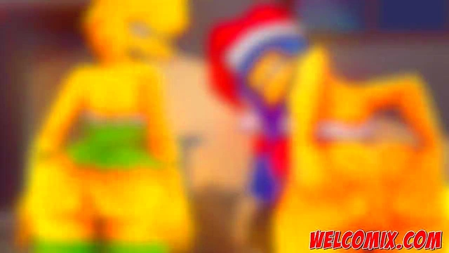 Christmas Present! Giving his wife as a gift to beggars! The Simptoons'Simpsons Hentai