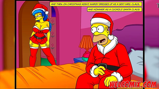 Christmas Present! Giving his wife as a gift to beggars! The Simptoons'Simpsons Hentai