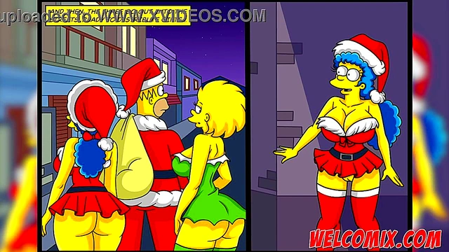 Christmas Present! Giving his wife as a gift to beggars! The Simptoons'Simpsons Hentai