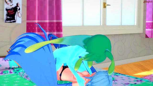 Slime girl Suu gets strapon fucked by harpy Papi - Daily Life With a Monster Girl Hentai