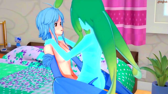Slime girl Suu gets strapon fucked by harpy Papi - Daily Life With a Monster Girl Hentai