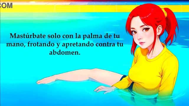 JOI hentai'naughty in the pool Spanish voice