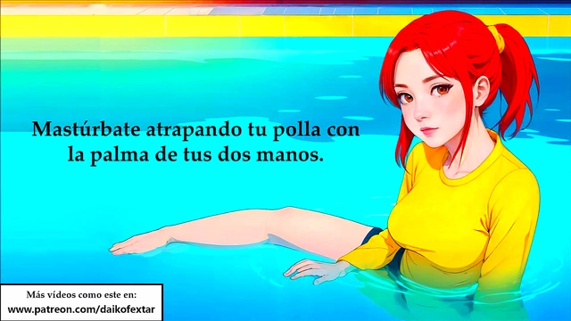 JOI hentai'naughty in the pool Spanish voice
