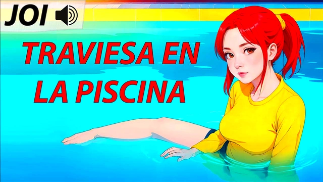 JOI hentai'naughty in the pool Spanish voice