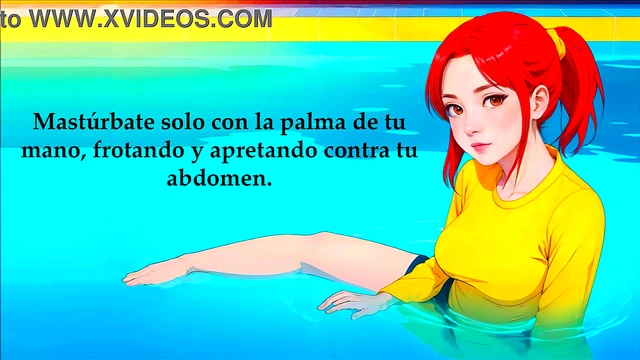 JOI hentai'naughty in the pool Spanish voice