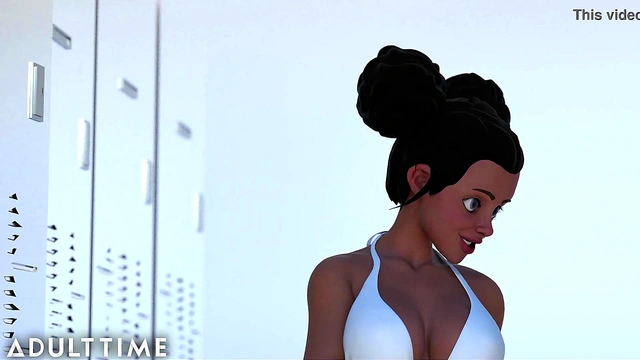 ADULT TIME - Busty Hentai Chick Fucks Her Lesbian Rival After Defeating Her - Hentai Sex