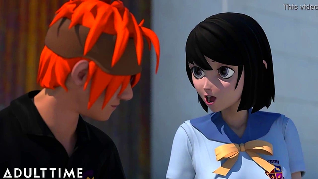 ADULT TIME - Hentai Babe Talks Her Study Buddy Through An Intimate Pussy Creampie