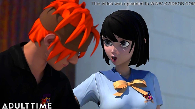 ADULT TIME - Hentai Babe Talks Her Study Buddy Through An Intimate Pussy Creampie