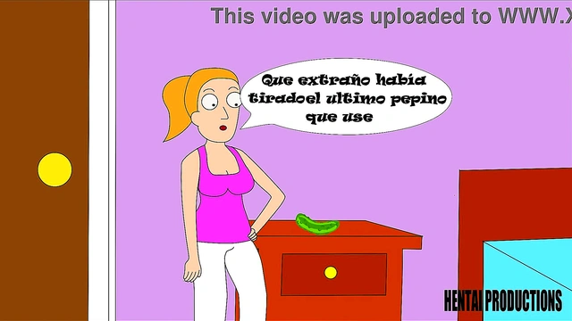 Summer gets a squirt with her cucumber