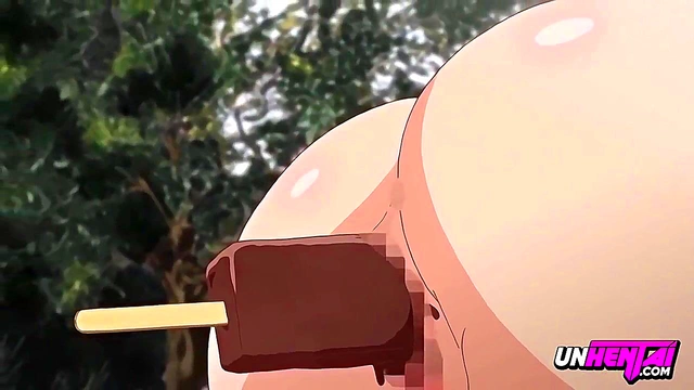 Sexy blonde tries ice cream and my cock