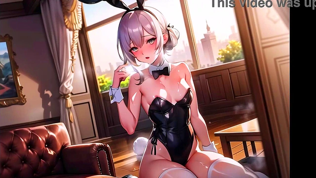 Hot Anime Playboy Bunny Girl (with pussy masturbation ASMR sound!) Uncensored Hentai