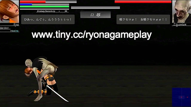 Aya girl hentai having sex with zombies men in The hounds of the Blade hentai new gameplay