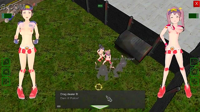 2 female guards has sex with men in Future Suppanuki pol hentai game video