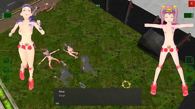 2 female guards has sex with men in Future Suppanuki pol hentai game video