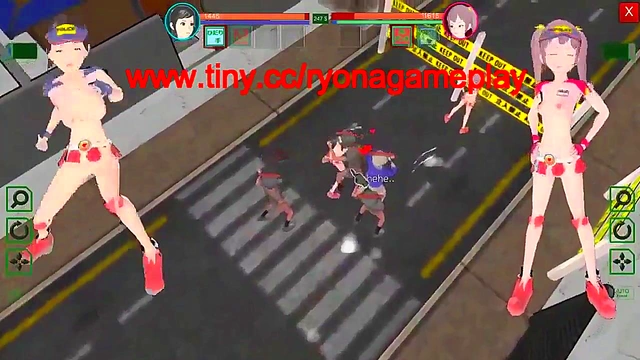 2 female guards has sex with men in Future Suppanuki pol hentai game video