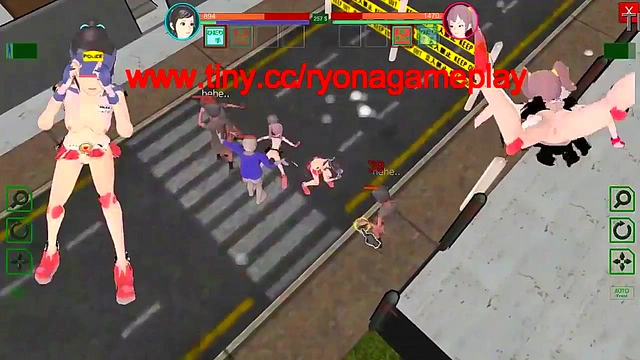 2 female guards has sex with men in Future Suppanuki pol hentai game video