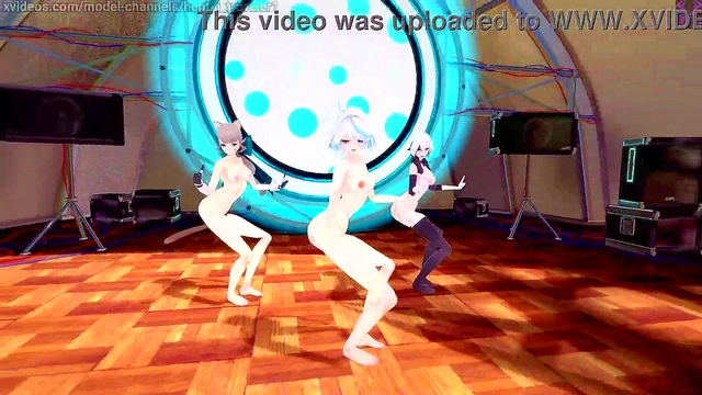 Genshin impact: [MMD] Chung Ha - Gotta go (Lynette'Furina'Arlecchino)