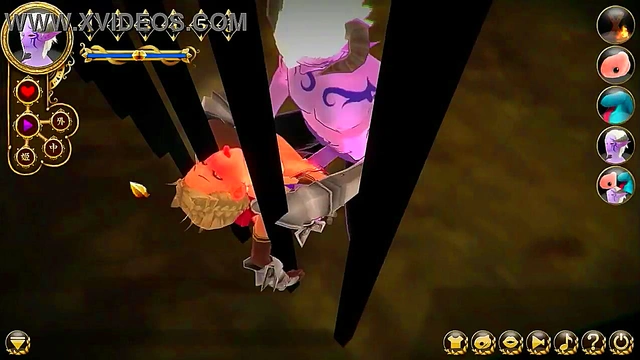 Cute princess has sex with a man in Princess knight rucimia hentai porn game