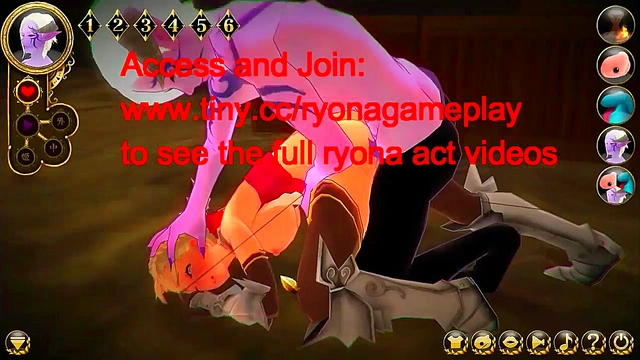 Cute princess has sex with a man in Princess knight rucimia hentai porn game