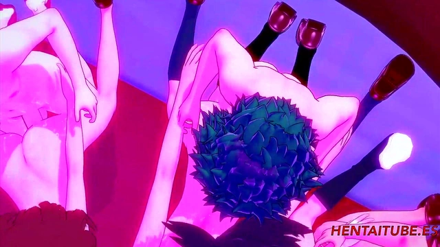 Boku No Hero Hentai - Orgy Yaoyorozu Momo'Ochako Uraraka Kyoka Jiro With Deku'Todoroki