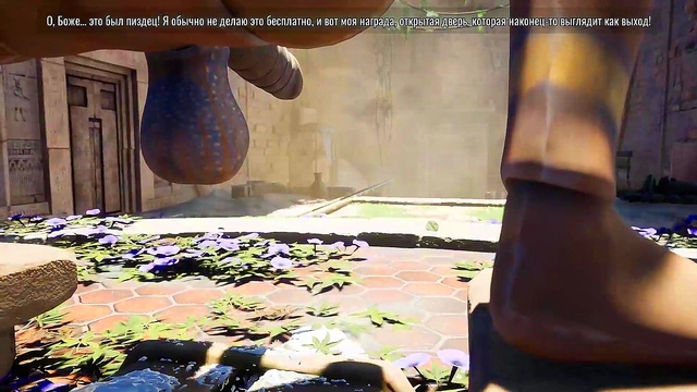 Lara activated an ancient statue and got fucked by a big dick 3D Hentai Game Animation