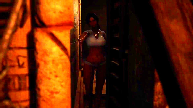 The ancient statue suddenly woke up and began rhythmically fucking Lara 3D Hentai Game