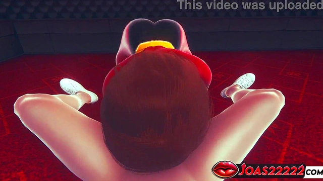Helen Parr The Incredibles Gives a Deepthroat Blowjob and Gets Her Big Tits Fucked - Huge