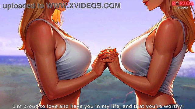 futa shemale on female stepsister - Blowjob on public beach full of people