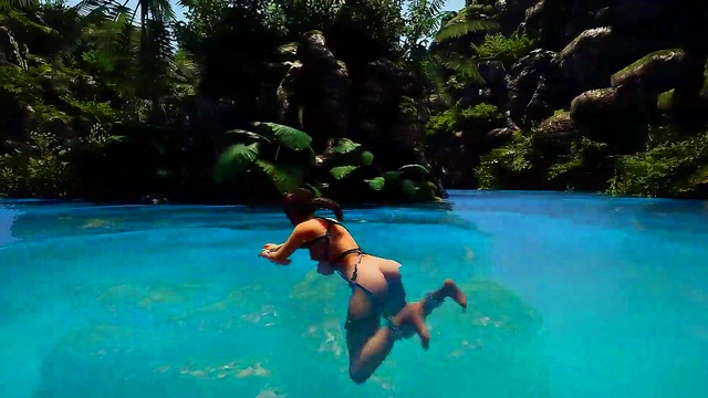 The statue's huge cock awakened in Lara Croft's pussy and then impregnated her 3D Hentai