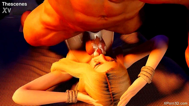 3D Porn Blonde Deepthroat Facefuck Teaser