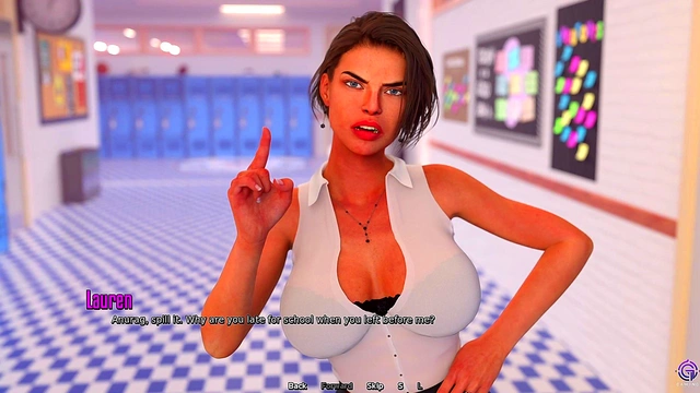 Watching My Teacher's Big Ass at the Class - 3D Hentai Animated Porn - Life in Santa