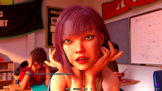 Watching My Teacher's Big Ass at the Class - 3D Hentai Animated Porn - Life in Santa