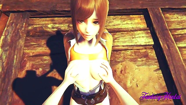 on titans Hentai 3D - Sasha is fucked while on a mission and enjoys like a bitch