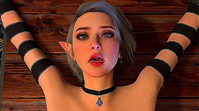 Hot Blonde Elf with Big Tits Has a Bondage Fetish