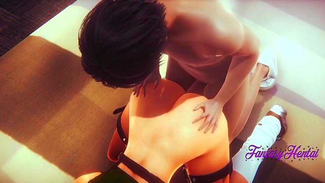 Final Fantasy VII Hentai 3D - Yuffie Cunnilingus'blowjob and fucked - Japanese manga