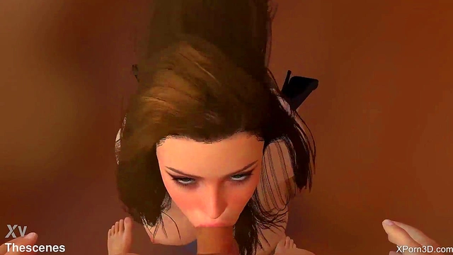 3D Porn Hentai Busty Blonde Deepthroat POV Crazy Blowjob Teaser