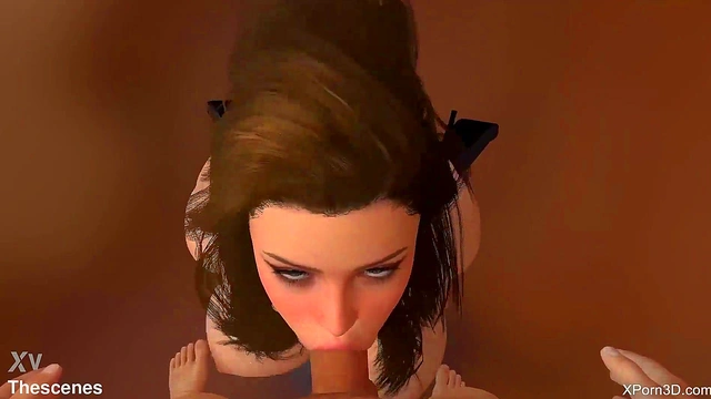 3D Porn Hentai Busty Blonde Deepthroat POV Crazy Blowjob Teaser