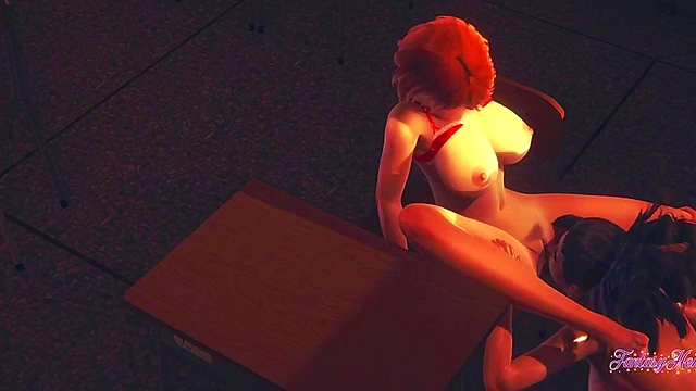 Boku No Hero Hentai Yuri 3D - Uraraka Ochako Momo Yaoyorozu Lesbian Sex - Japanese Asian