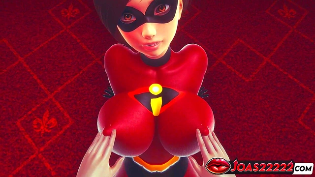 Helen Parr The Incredibles Gets an Orgasm from Breast Play and Cunnilingus - Fingering