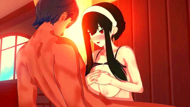 Yor Forger - Titjob and ass humping - 3D Japanese Hentai