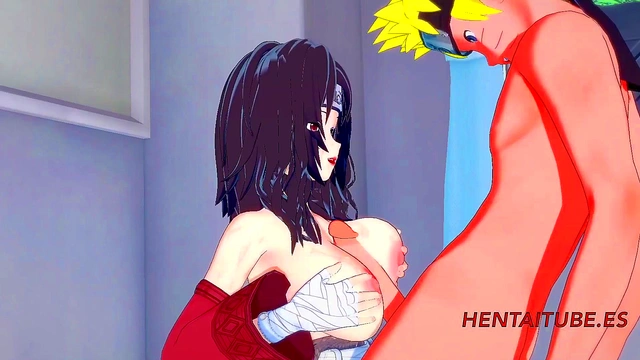 Naruto Hentai 3D - Kurenai bobjob and fuck by Naruto and he cums in her boobs and pussy