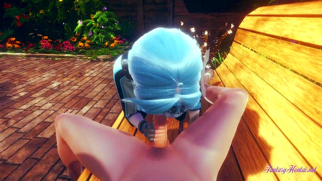 Genshin Impact Hentai 3D - POV Eula handjob'blowjob and cowgirl